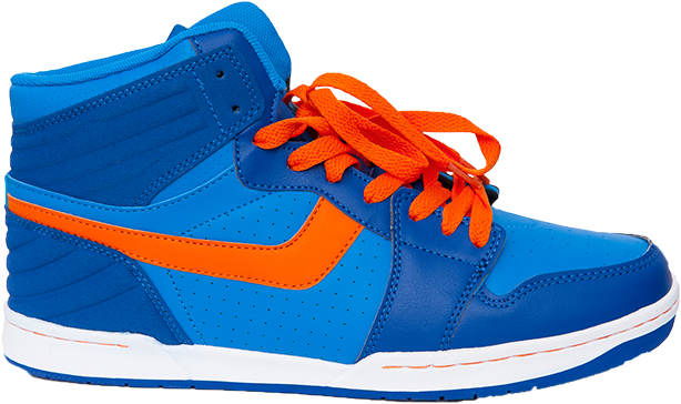 Blue and Orange Shoe